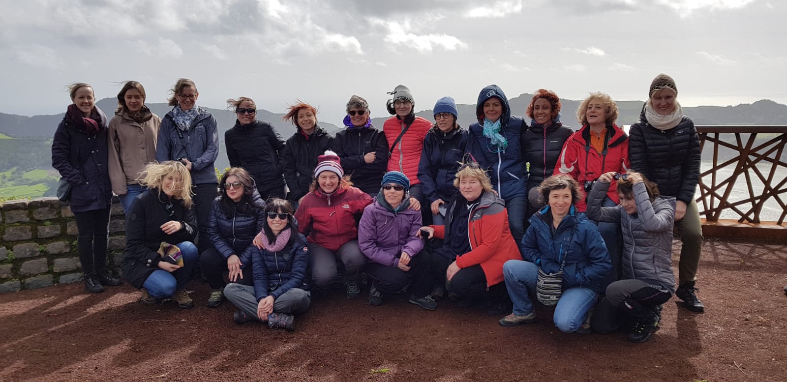 "Women of EUROVOLC" during a field-trip at the Pico do Ferro viewpoint on the Azores during the annnual meeting (photo: Fabrice Brito)